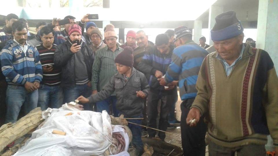 Minor Boy done martyr father Jaspal Singh funeral emotional photos