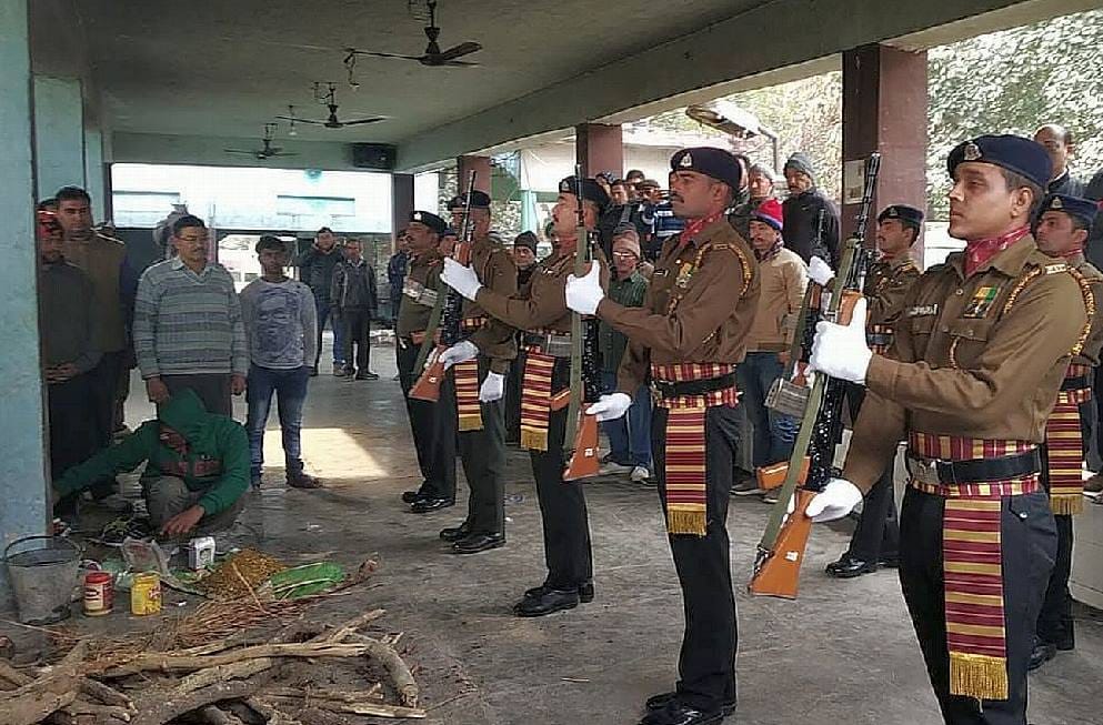 Minor Boy done martyr father Jaspal Singh funeral emotional photos