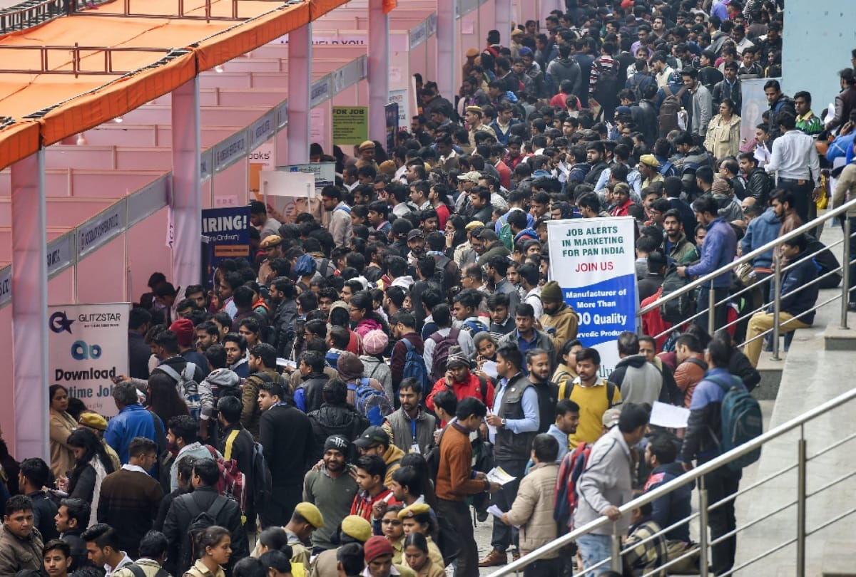 Delhi government organised a two-day Mega Job Fair Delhi Job Mela at Thyagaraj Stadium
