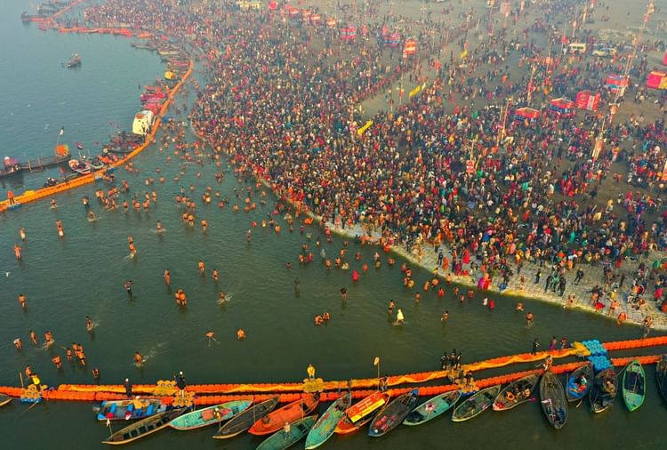 Kumbh Mela 2019 Allahabad: View Kumbh Scene In Hd Pictures - Amar Ujala Hindi News Live - Kumbh Mela 2019:घर बैठे कुंभ का करें दर्शन, Hd तस्वीरों में देखें अद्भुत मेले का भव्य नजारा