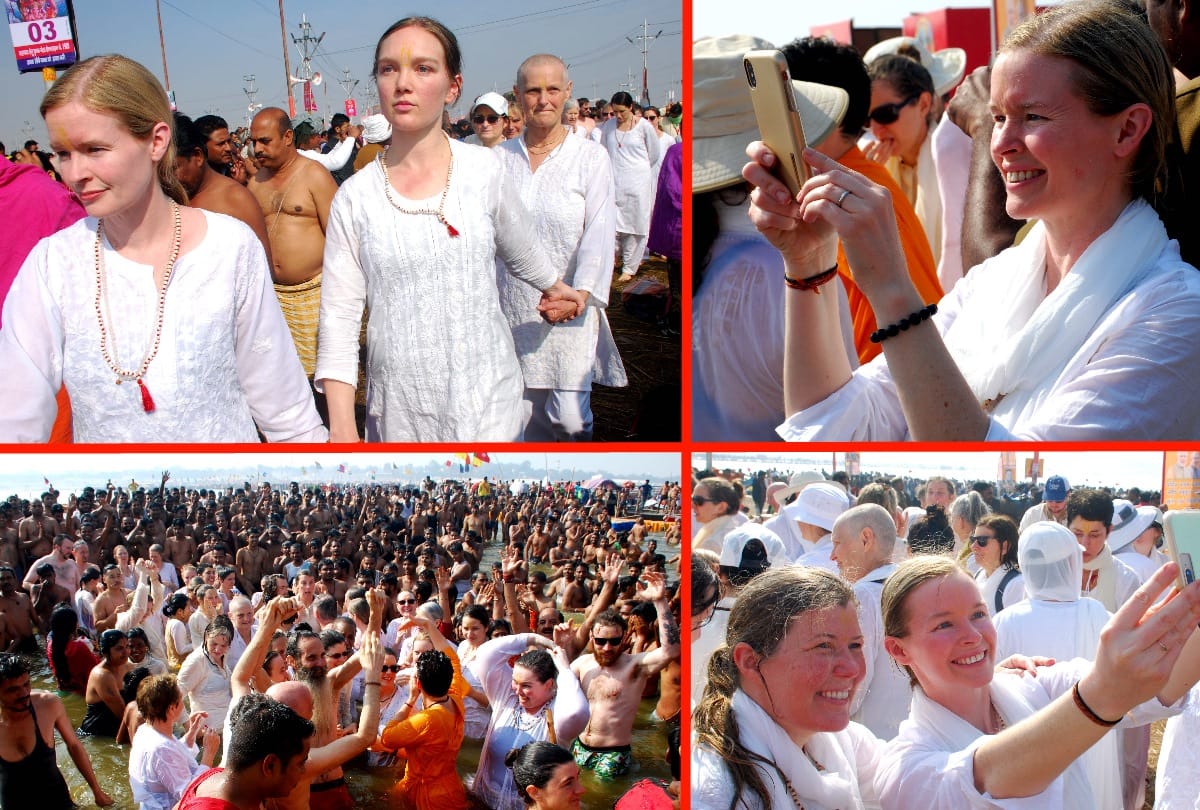 Kumbh Mela 2019 Paush Purnima snan images 1.07 crore devotees get holy dip in sangam