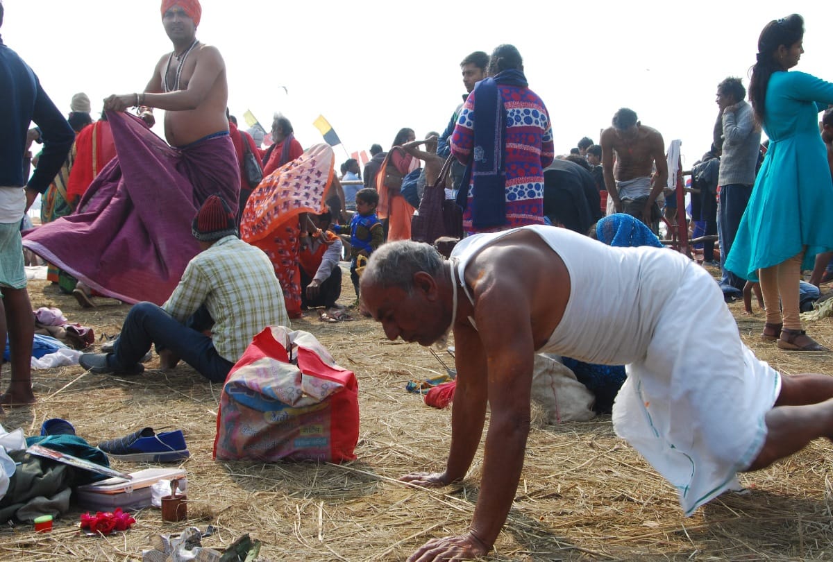 kumbh mela 2019 Sangam God hidden in sand particle