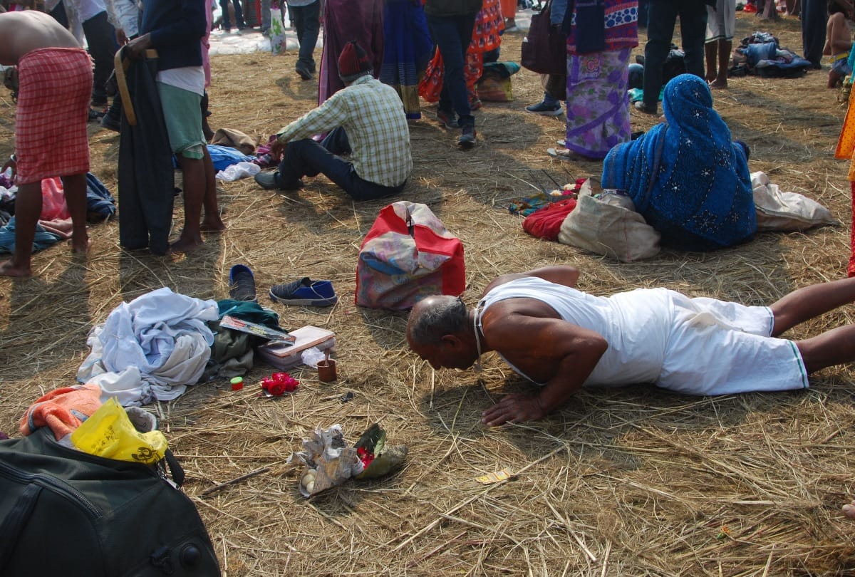 kumbh mela 2019 Sangam God hidden in sand particle