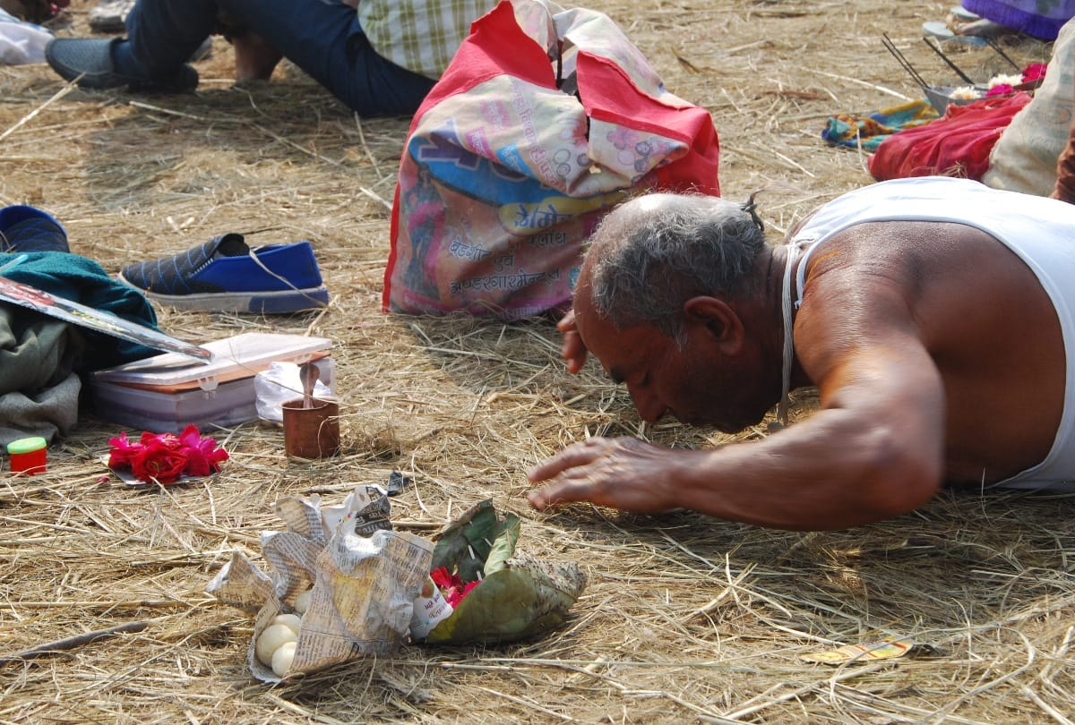 kumbh mela 2019 Sangam God hidden in sand particle