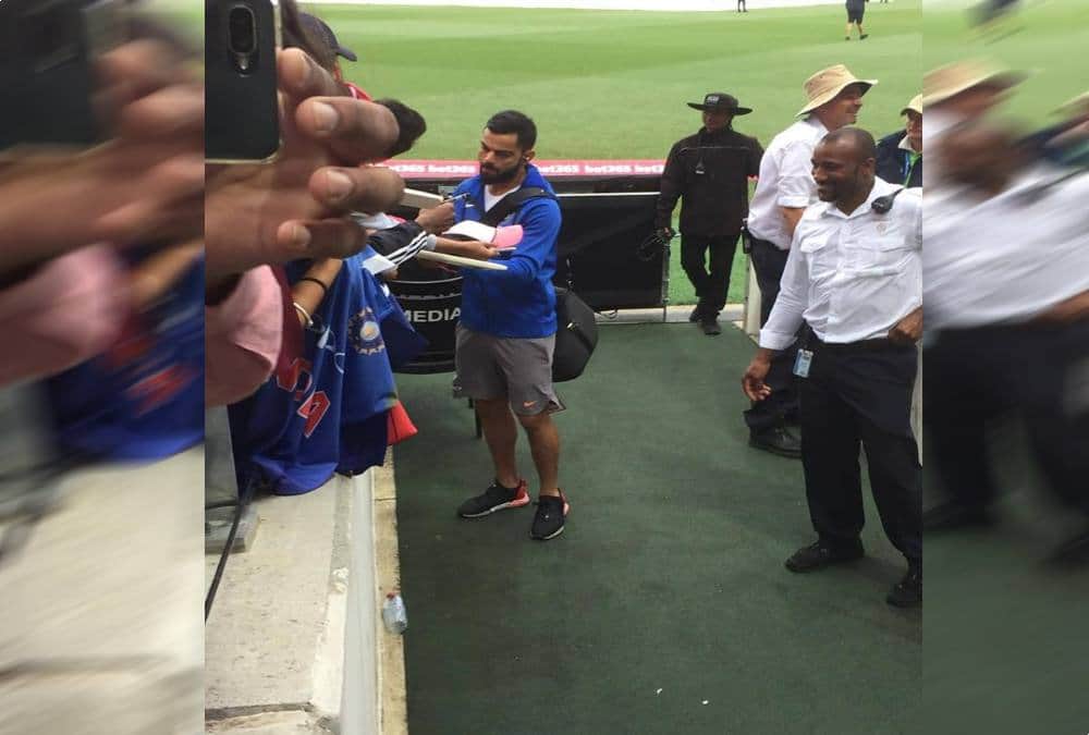 Virat kohli gift his batting pad to uttarakhand boy after India vs australia match wins