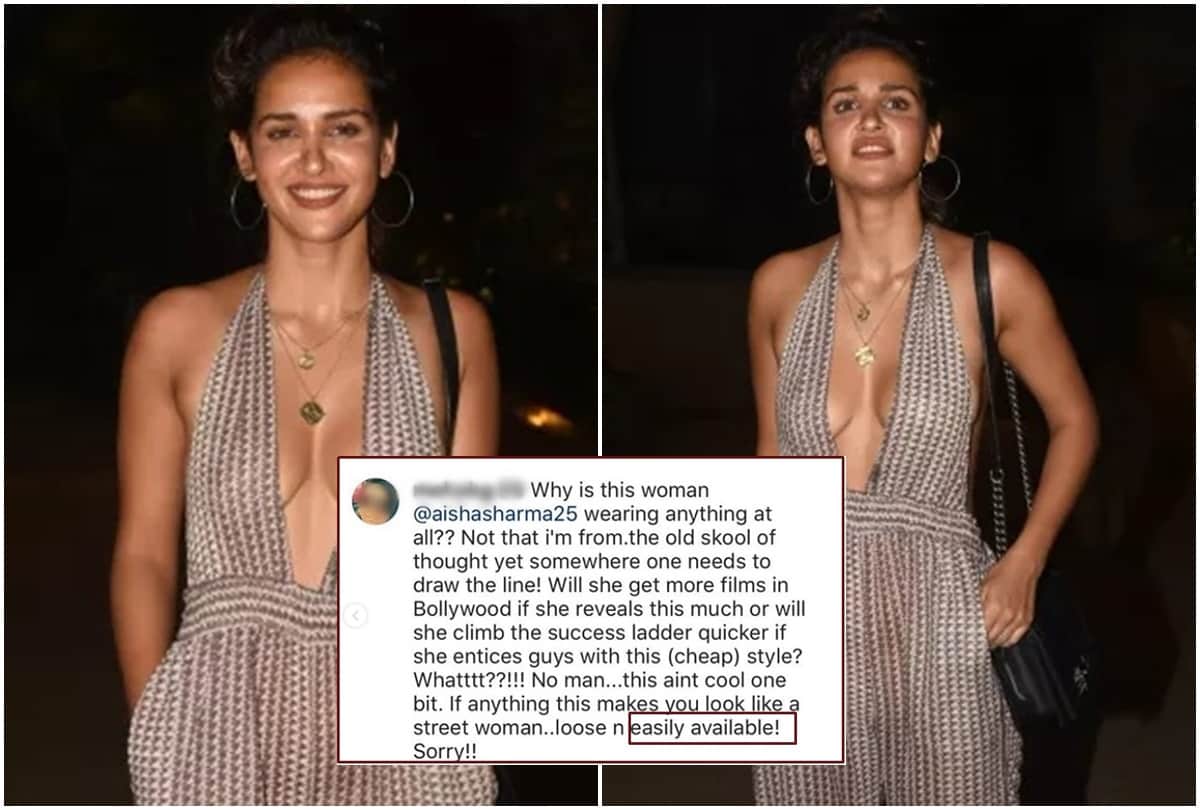 social media users calls Aisha Sharma easily available for her outfit actress responds