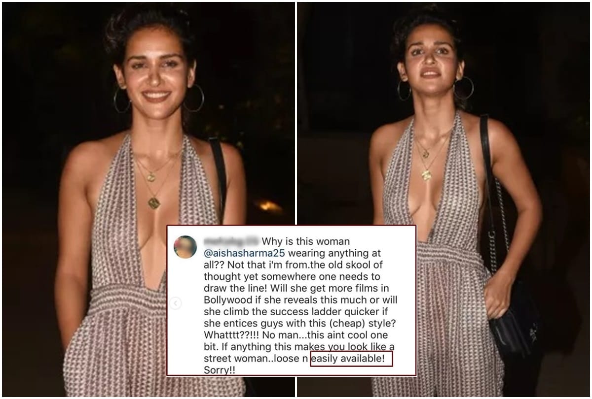 social media users calls Aisha Sharma easily available for her outfit actress responds