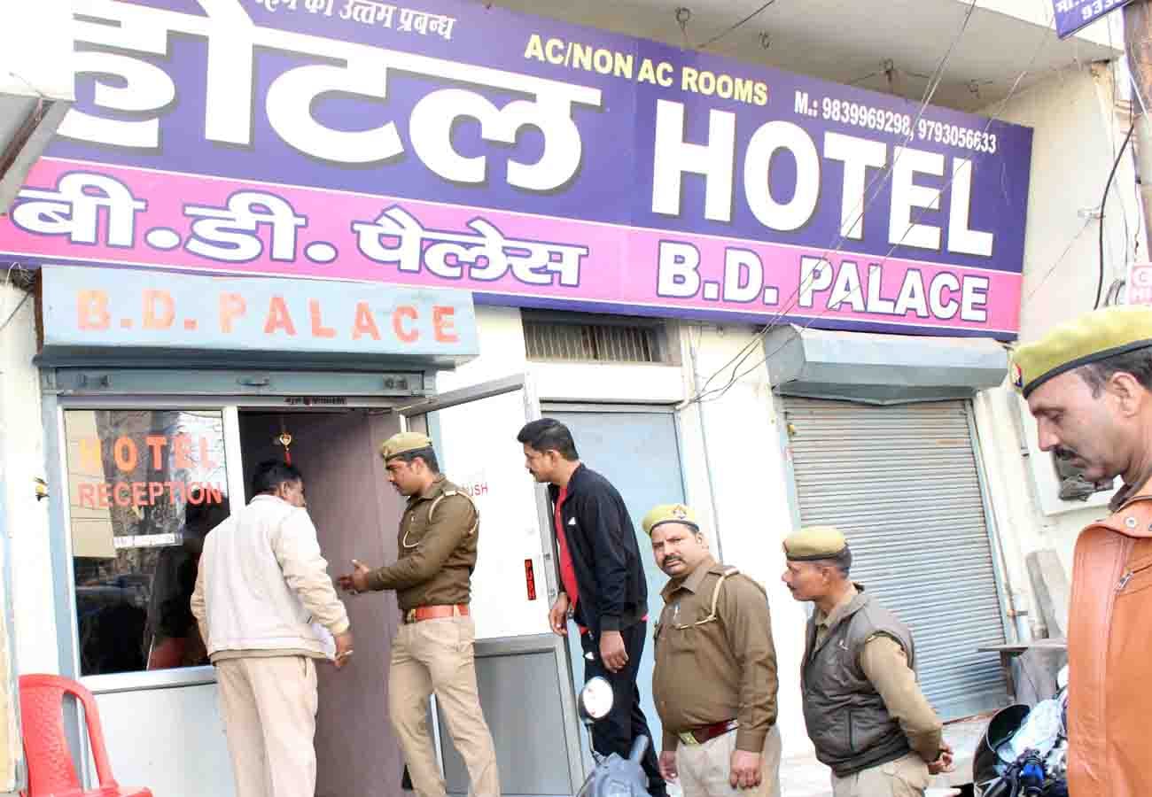 girls and boys caught in hotel room