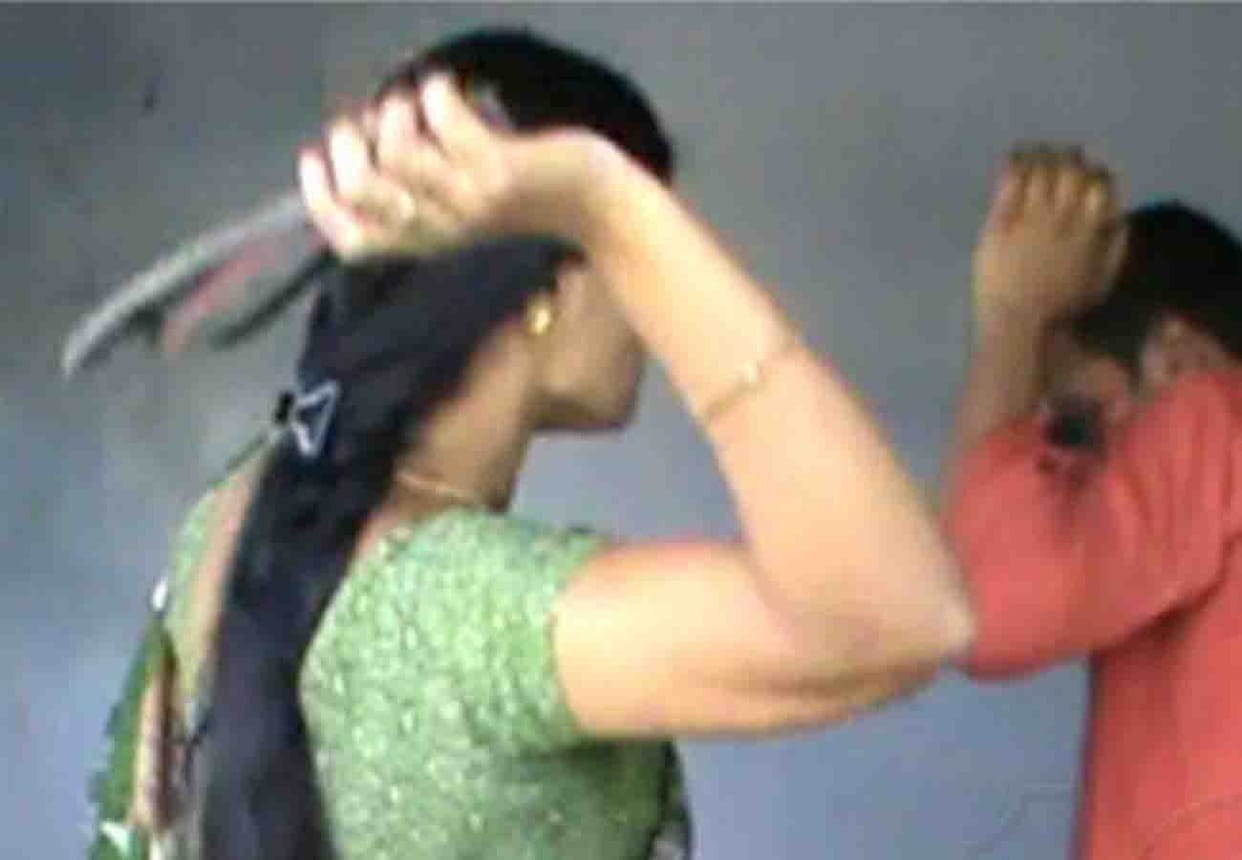 police man beaten by girl