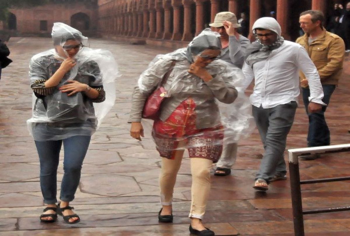 crops damaged due to heavy rain and hail in agra mathura