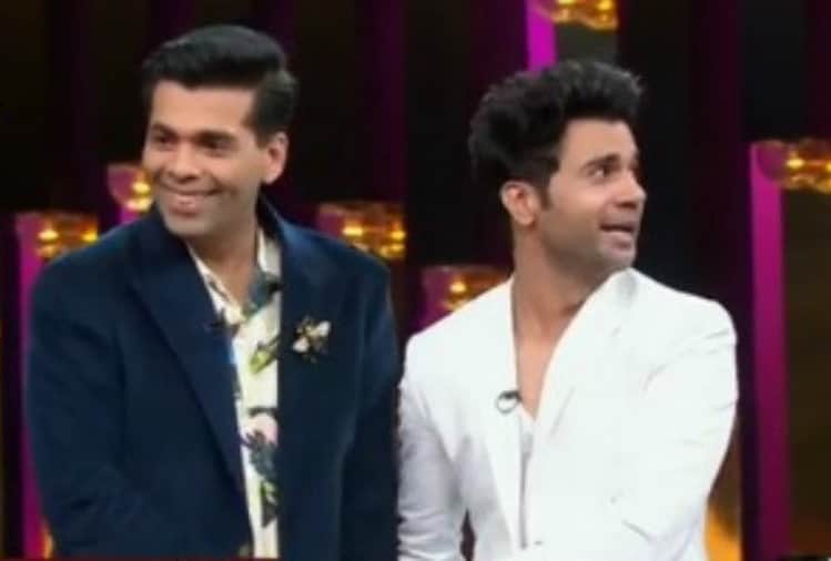 rajkummar rao and bhumi pednekar with karan johar on koffee with karan 6