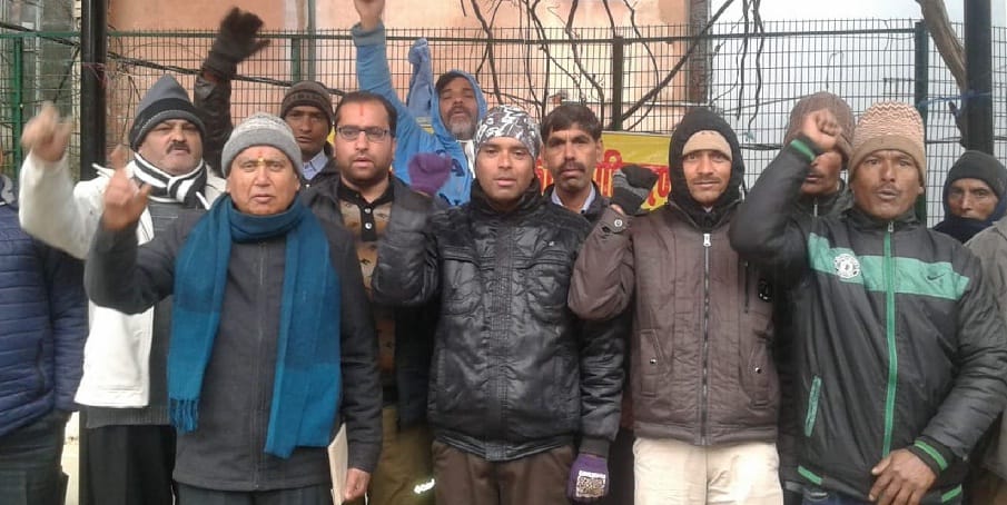 Strike by members of sangharsh samiti