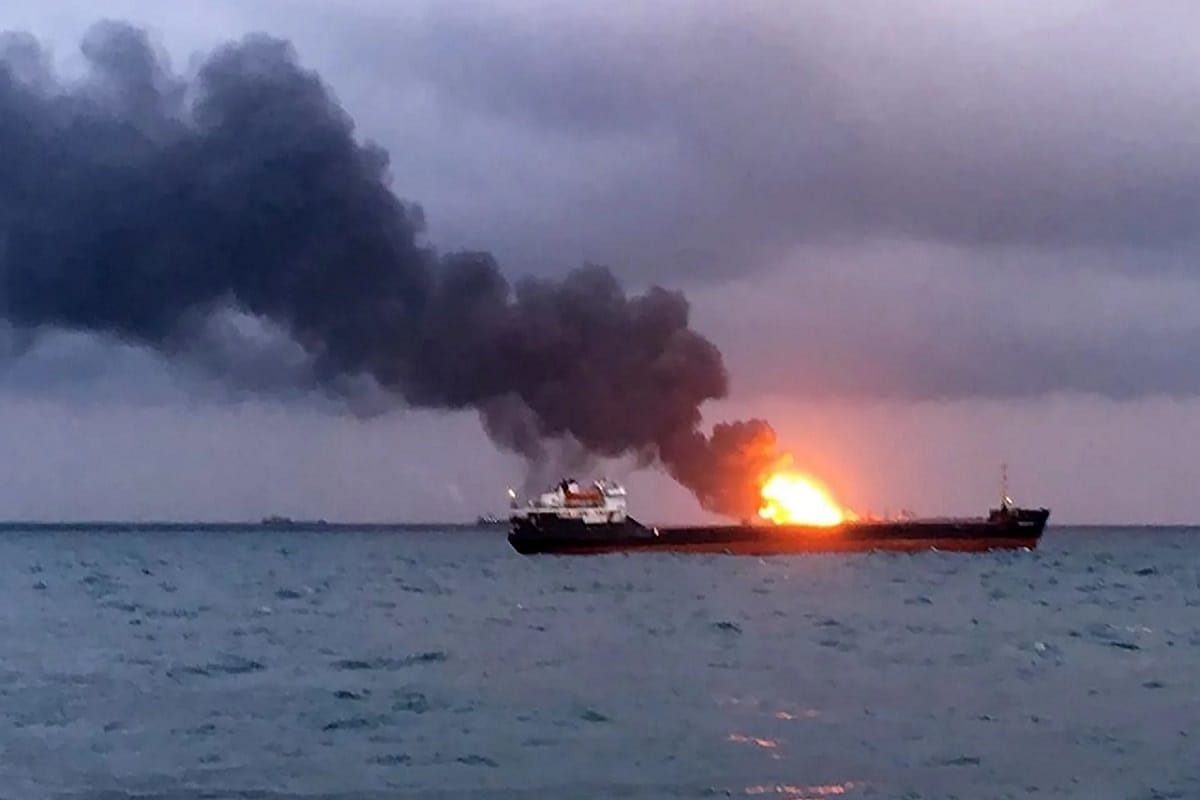 Two ships carrying Indian, Turkish and Libyan crew members caught fire in which 11 people died