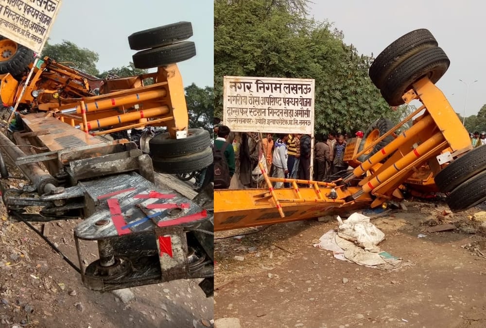 three died in an accident near amausi airport in lucknow.
