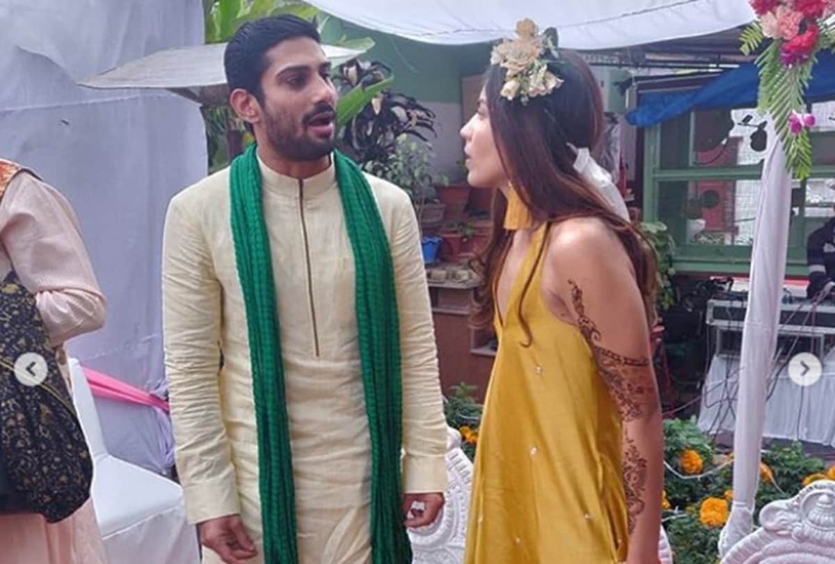 Prateik Babbar and sanya sagar mehendi and haldi ceremonies in the city of Lucknow
