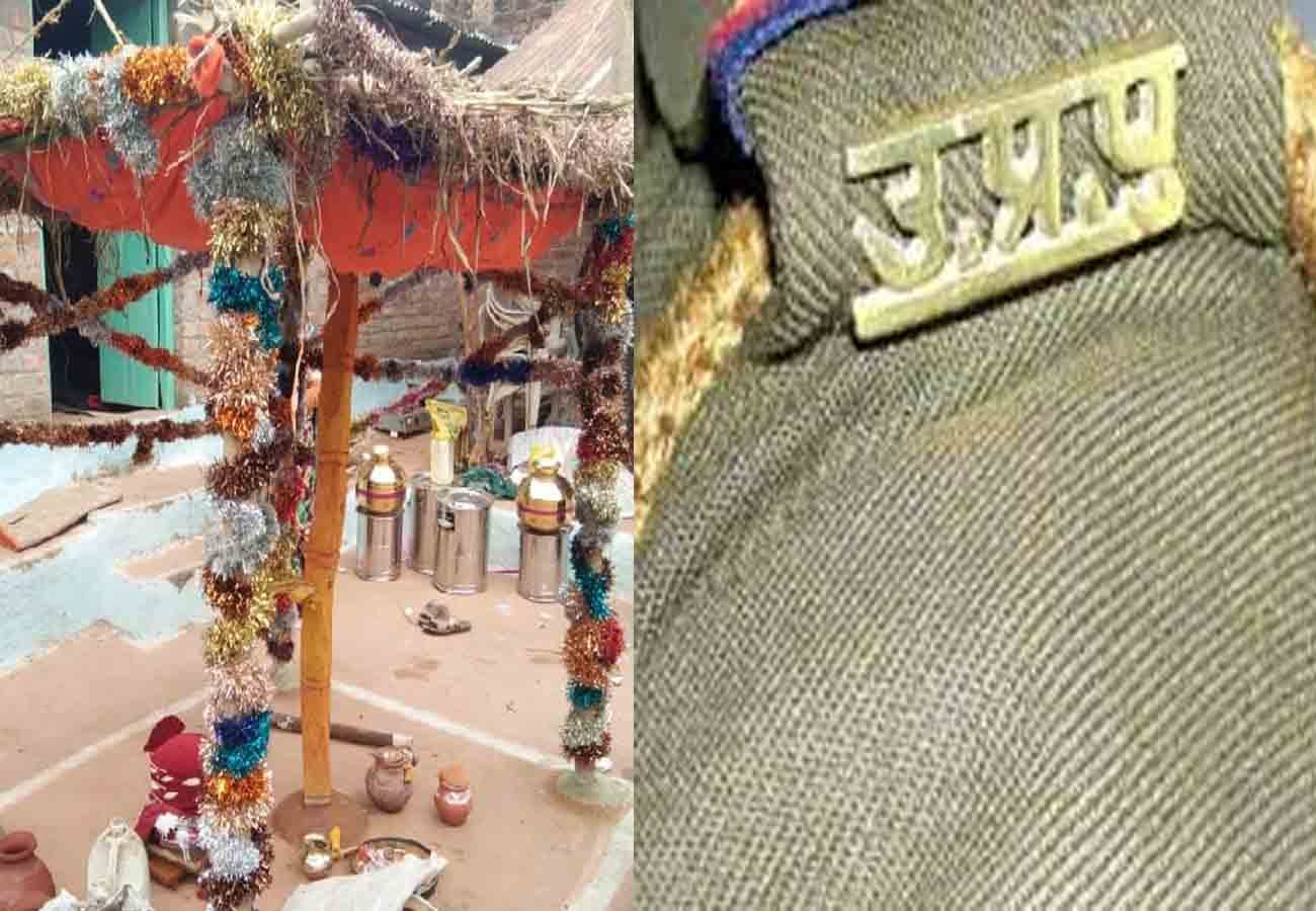 beating in wedding during jaymala in jalaun
