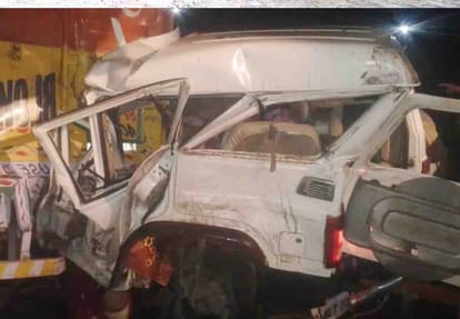 road accident in fatehpur, five people died