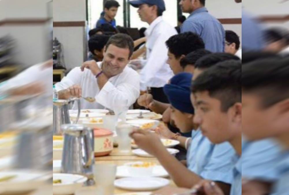 priyanka gandhi UP congress incharge and rahul lunch in canteen Dehradun