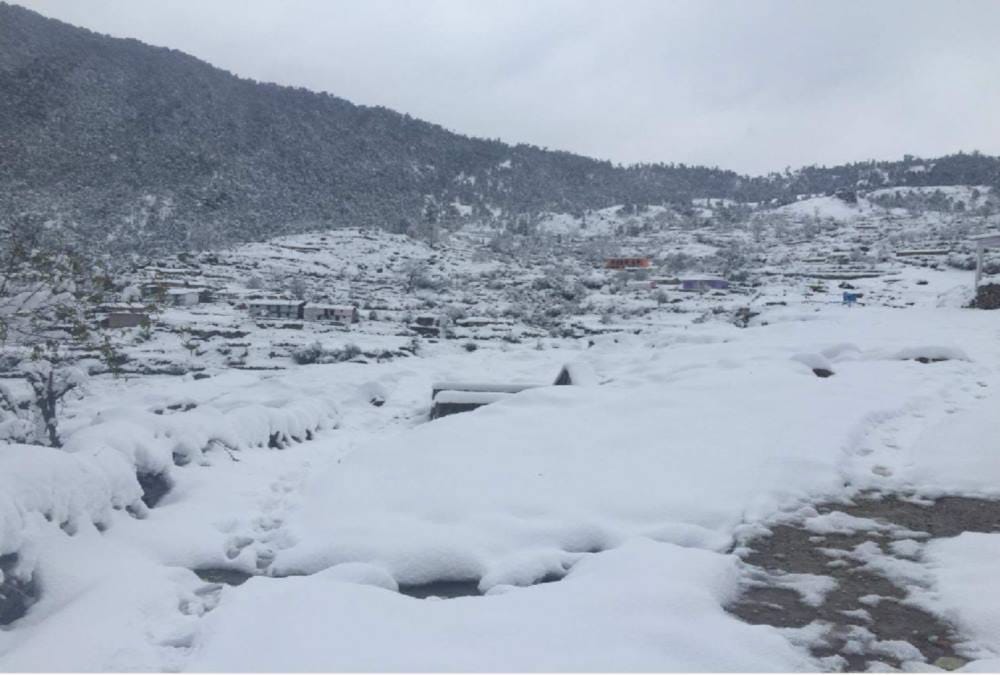 Snowfall Beautiful photos in Mini switzerland chopta uttarakhand