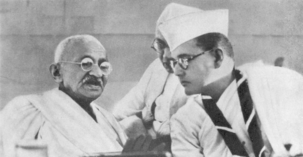 subhas chandra bose why netaji left congress party gandhi ji planning of azad hind fouz