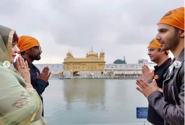 Bollywood Actor Varun Dhawan in Golden Temple with ABCD3 Team