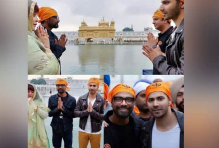 Bollywood Actor Varun Dhawan in Golden Temple with ABCD3 Team