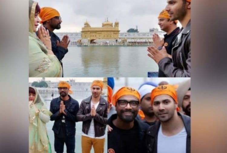 Bollywood Actor Varun Dhawan in Golden Temple with ABCD3 Team