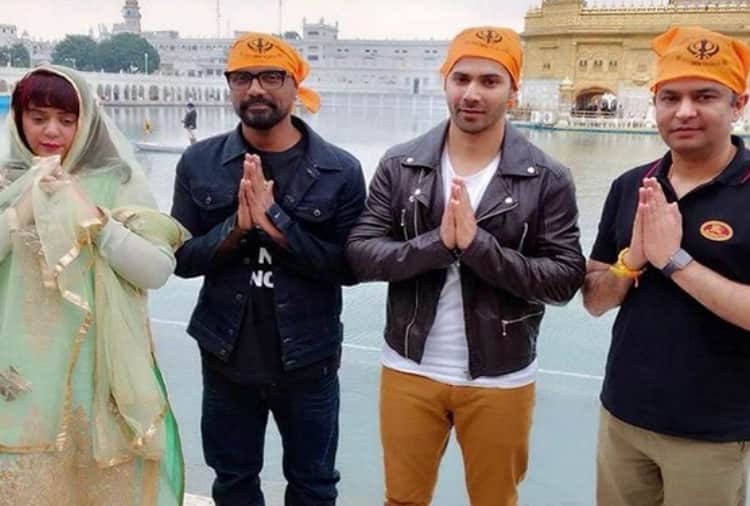 Bollywood Actor Varun Dhawan in Golden Temple with ABCD3 Team