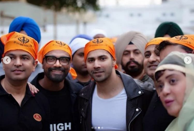 Bollywood Actor Varun Dhawan in Golden Temple with ABCD3 Team