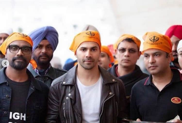 Bollywood Actor Varun Dhawan in Golden Temple with ABCD3 Team