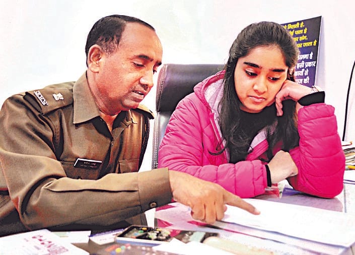share a selfie with daughter at workplace on National girls child day in moradabad