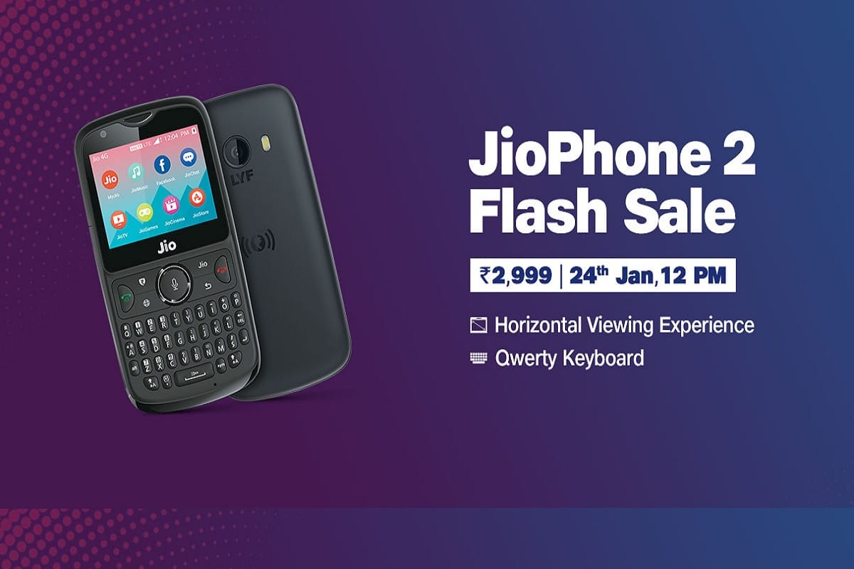 Jio Phone 2 Flash sale today via jio.com, Know price and specifications