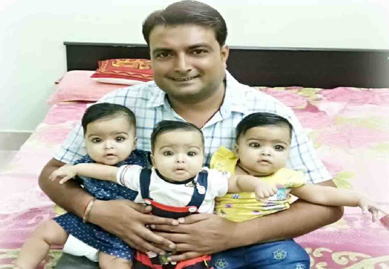 National girls day share selfie with cute daughter at workplace
