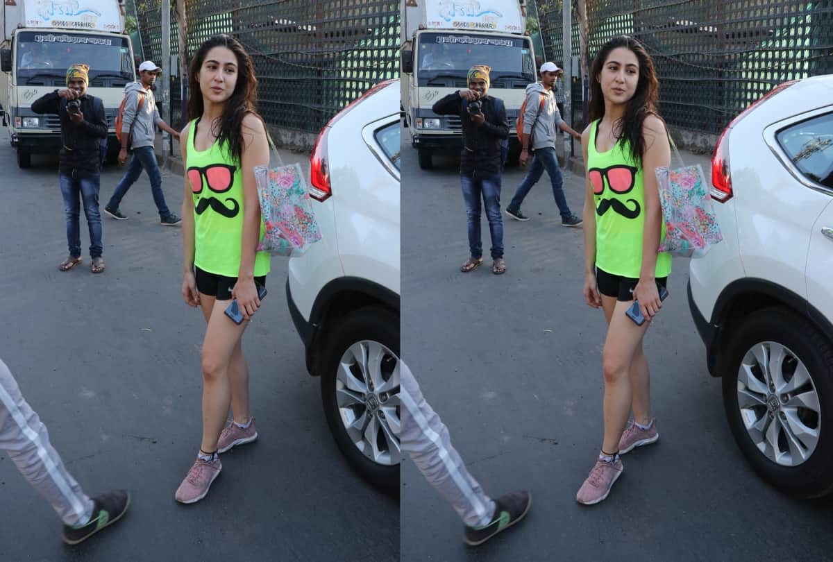 Sara Ali Khan neon green gym look is perfect to copy