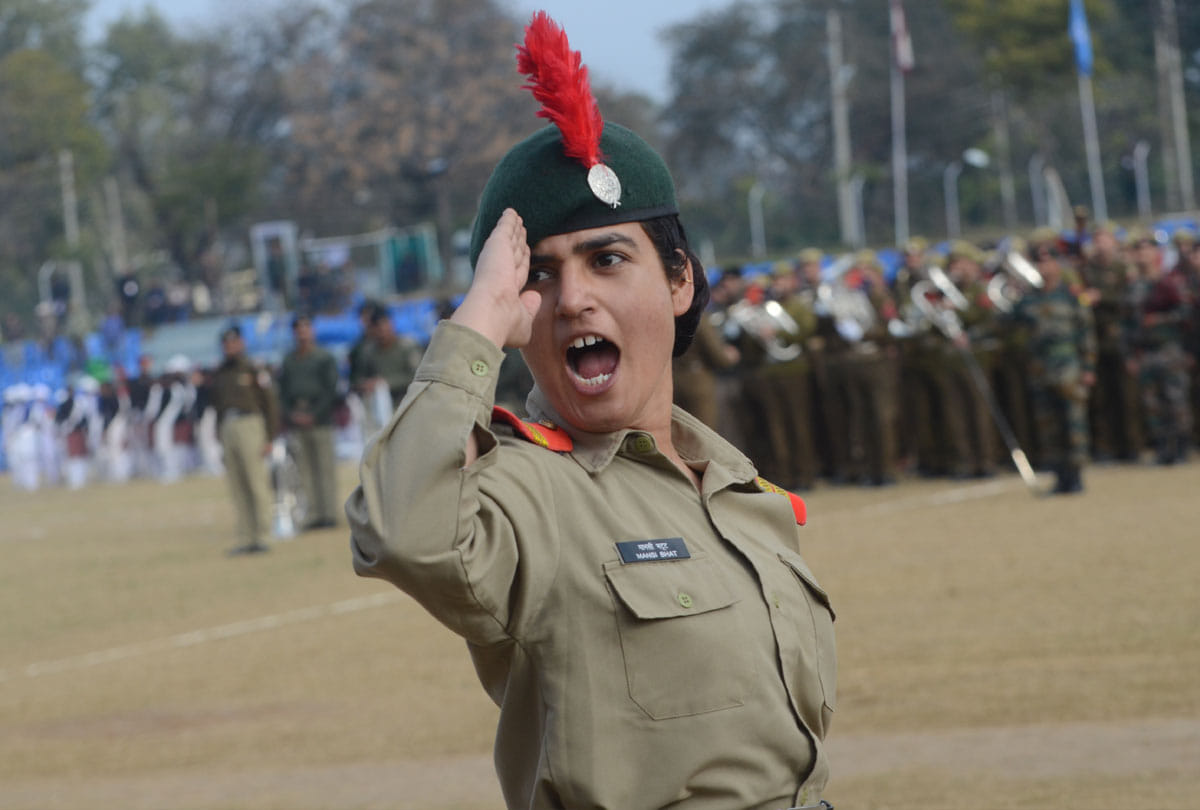 full dress rehearsal in Jammu University for Republic Day 2019