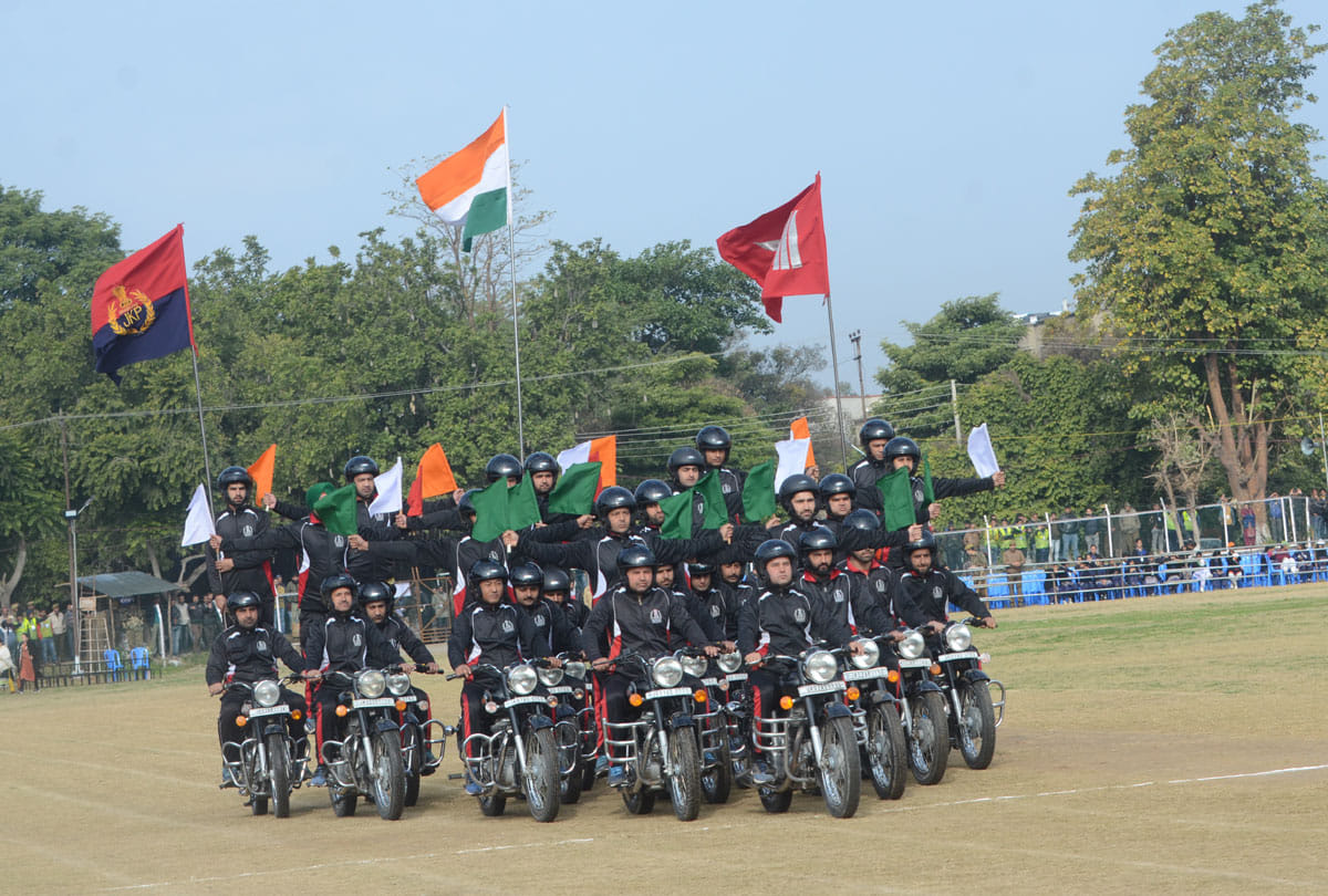 full dress rehearsal in Jammu University for Republic Day 2019