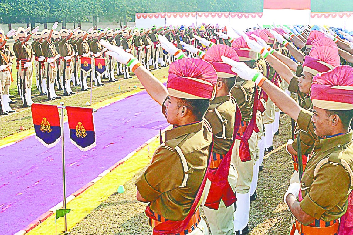 185 recruits being reserved in the passing out parade