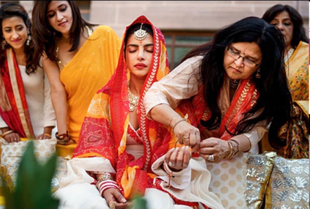 priyanka chopra and nick jonas haldi ceremony photos viral after two month wedding