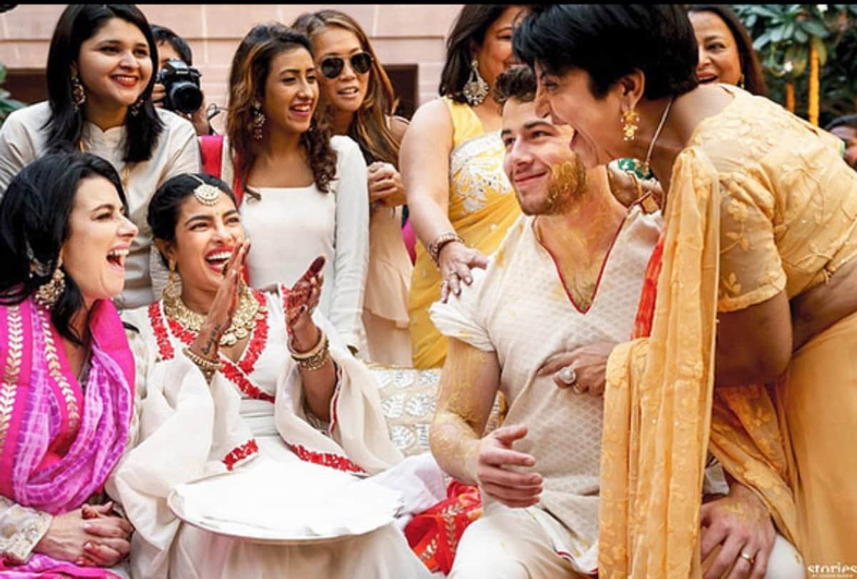 priyanka chopra and nick jonas haldi ceremony photos viral after two month wedding