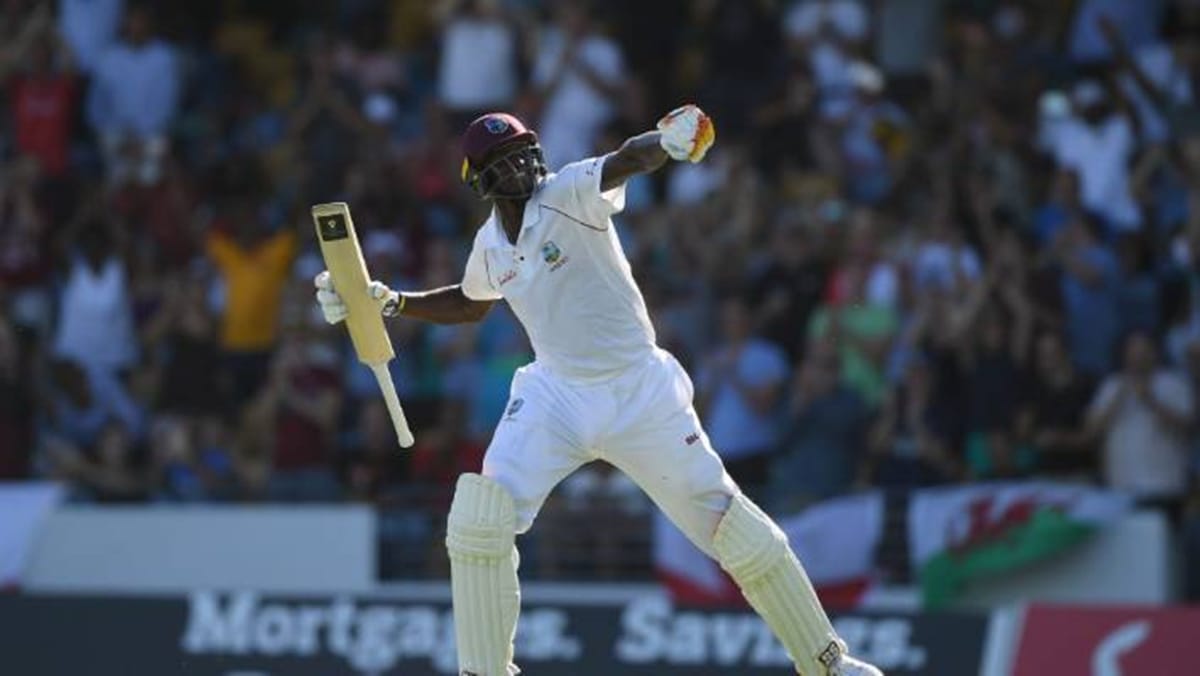 jason holder double century helps west indies puts big total against england