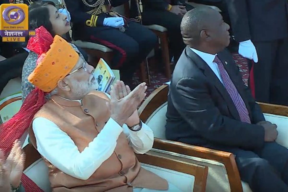 Republic Day 2019: south african president Cyril Ramaphosa witness the parade