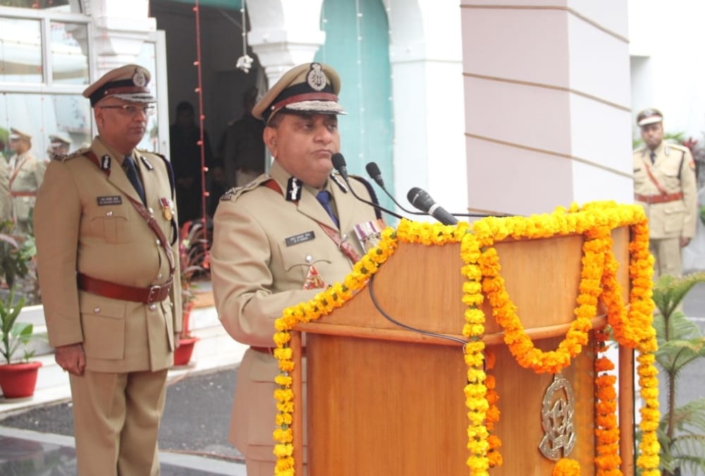 UP DGP honours police men in DGP head quarter.