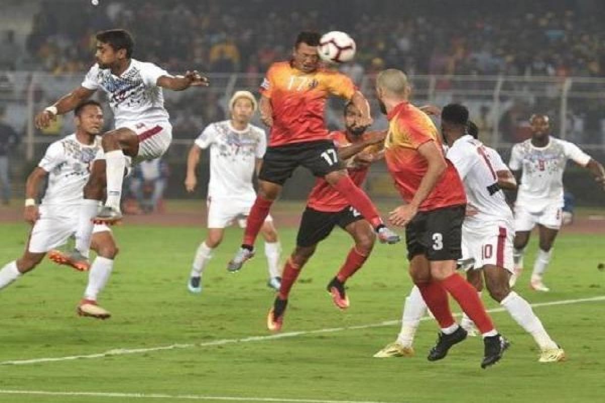 aizwal fc play draw against neroca and east bengal win by 2-0 against mohun bagan