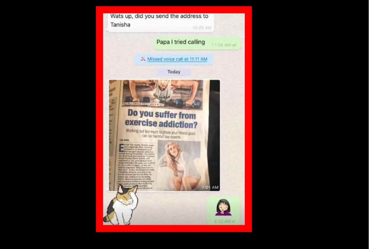 Janhvi Kapoor and Boney Kapoor WhatsApp conversation over fitness is viral
