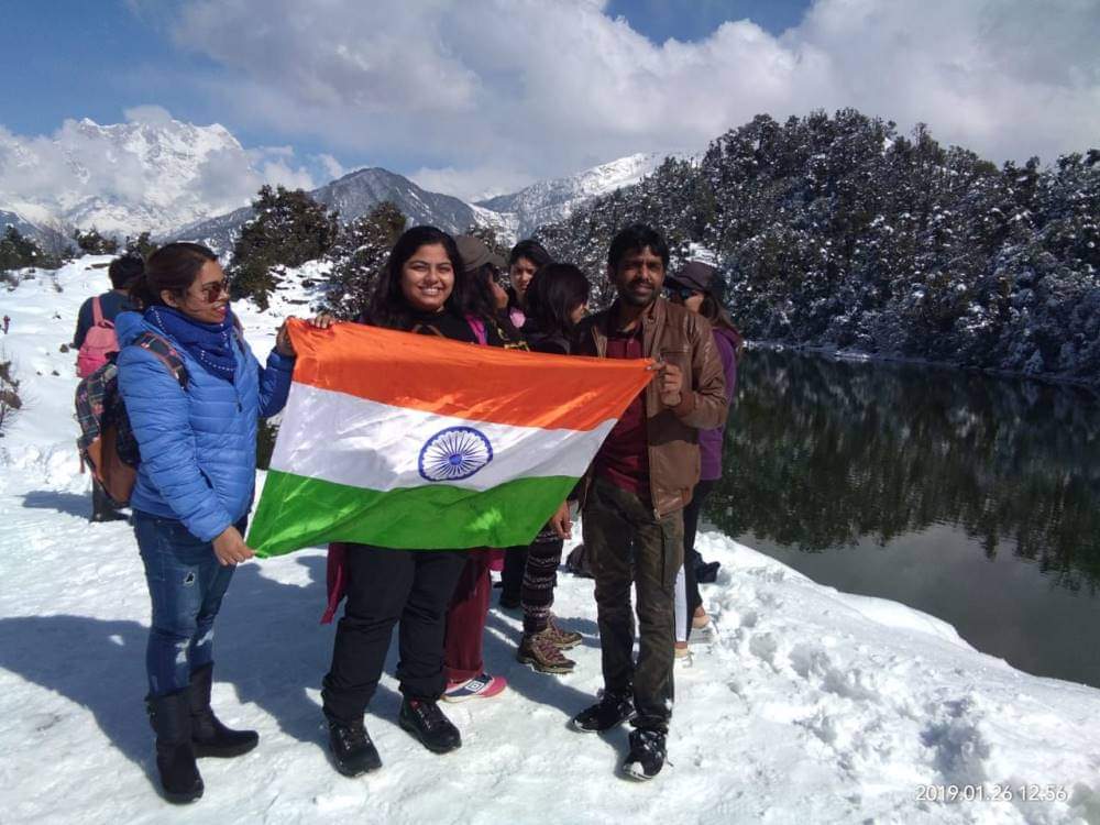 republic day celebration in uttarakhand during the snowfall