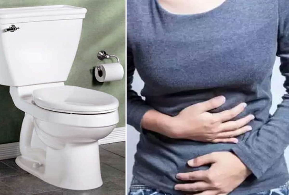 woman fed up to wait every time to use the toilet in her home