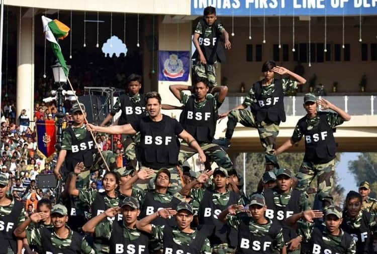 Bollywood Actor Varun Dhawan Performance on Wagah Border, Live Shooting of Movie ABCD3