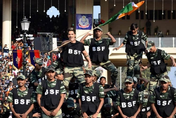 Bollywood Actor Varun Dhawan Performance on Wagah Border, Live Shooting of Movie ABCD3