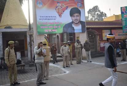 26 जनवरी को कासगंज में तैनात पुलिस (फाइल)