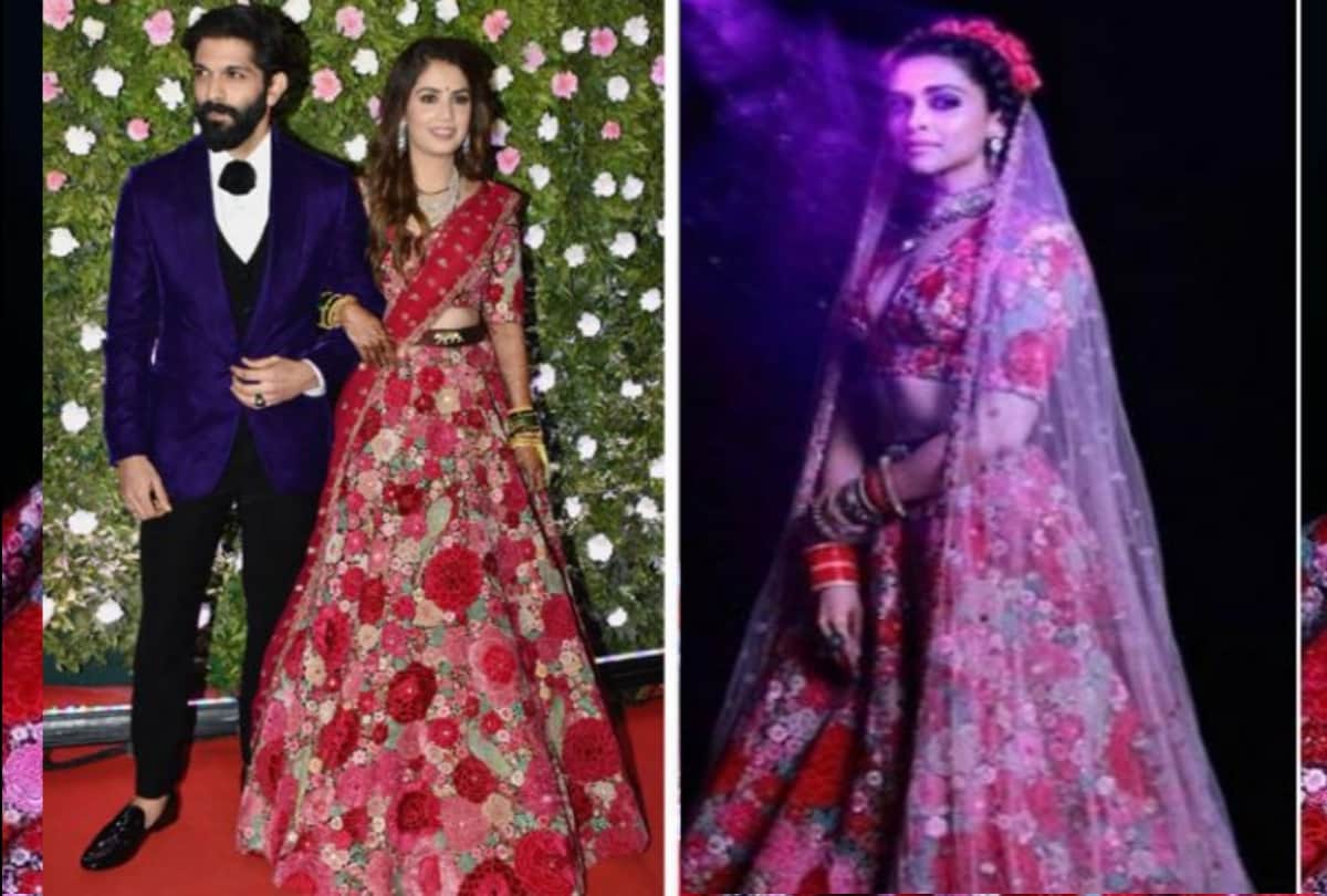 Amit Thackeray wife Mitali Borude copy Deepika Padukone look for her wedding reception
